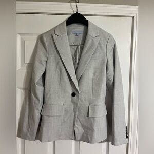 ANTONIO MELANI Solid Light Light Gray Structured Blazer Jacket Top size 0